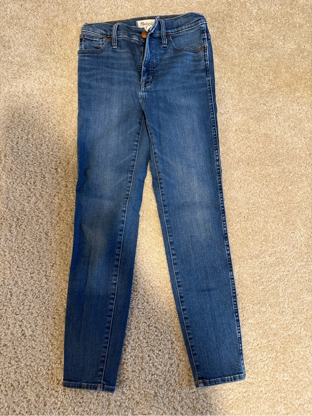 Madewell Slim High-Rise Skinny Jeans in Blue Wash